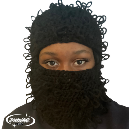 DISTRESSED CROCHET BALACLAVA