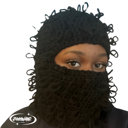 DISTRESSED CROCHET BALACLAVA